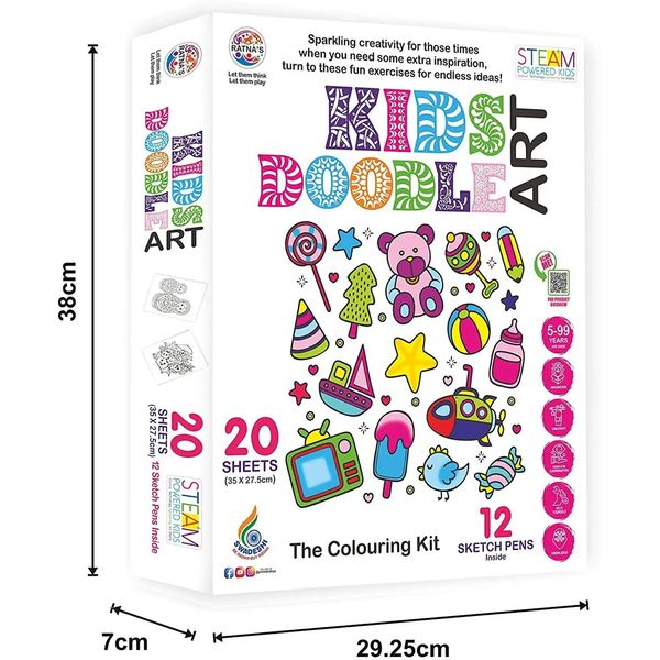 RATNA'S Kids Doodle Art let The Child Learn and Fun with Coloring kit